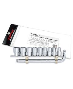 Набір торцевих головок 1/2 10-24 мм + Г-подібний вороток TOPTUL GAAG1010, фото  | SNABZHENIE.com.ua