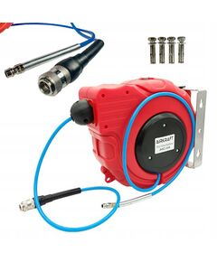 Шланг воздушный 5x8 мм, 15 м на катушке с быстросъемом AIRKRAFT, фото  | SNABZHENIE.com.ua