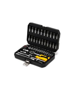 Набір насадок MASTERTOOL CrV 1/4, 46 шт, трещотка 72Т, кейс 78-2047, фото  | SNABZHENIE.com.ua