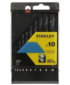 Набір сверл по металу STANLEY HSS-R, 1-10 мм, 10 шт., фото  | SNABZHENIE.com.ua
