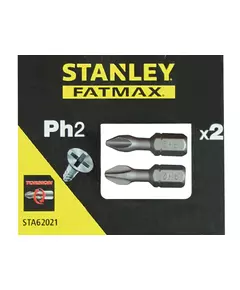 Набор насадок отверточных STANLEY PH2, 25 мм, 2 шт. (STA61021-XJ), фото  | SNABZHENIE.com.ua