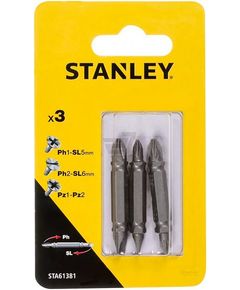 Набор двусторонних насадок Stanley PZ1-SL5, PZ2-SL6, SL4-7.2 мм, фото  | SNABZHENIE.com.ua