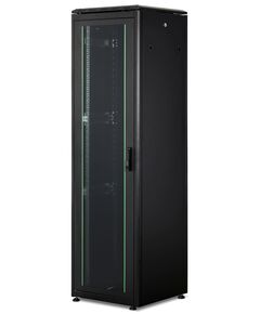 Шафа DIGITUS 19", 42U, Network Unique, передні двері зі склом, 600x600 мм, 1200кг максимально, чорна, фото  | SNABZHENIE.com.ua