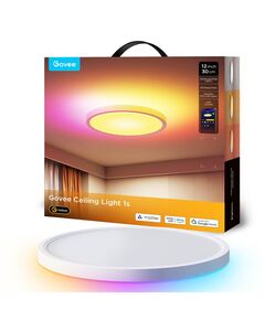 Потолочний світильник Govee 12" Smart Ceiling Light, RGBWW + RGBIC, WI-FI/Bluetooth, білий, фото  | SNABZHENIE.com.ua