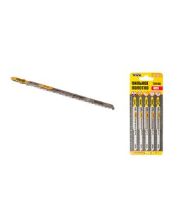 Полотно для лобзика MASTERTOOL 5 шт, 6 зубьев на дюйм, 132 мм, прямой рез T301DL, фото  | SNABZHENIE.com.ua