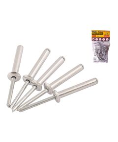 Заклепки алюминиевые MASTERTOOL 4.8x18 мм, 50 шт., фото  | SNABZHENIE.com.ua