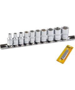 Набір торцевих насадок MASTERTOOL CRV 1/4 (10 шт, 4-13 мм) 78-1410, фото  | SNABZHENIE.com.ua