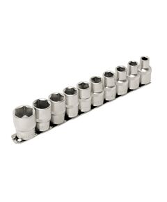 Набір торцевих насадок MASTERTOOL CRV 1/2, 10 шт, 8-19 мм, фото  | SNABZHENIE.com.ua