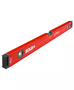 Рівень будівельний Red 3 100, 1000 мм, 3 акрилові колби, пластикові заглушки, епоксидна поверхня, точність 0,5 мм/м SOLA (Red3_100), фото  | SNABZHENIE.com.ua