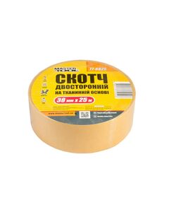 Двусторонний тканевый скотч MASTERTOOL 38 мм, 25 м, фото  | SNABZHENIE.com.ua