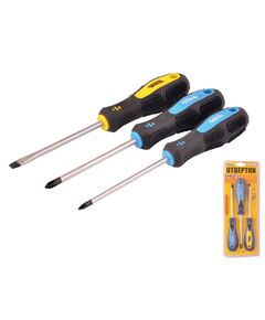 Набір викруток MASTERTOOL 3 шт (PH1, PH2, SL5) 100 мм, фото  | SNABZHENIE.com.ua