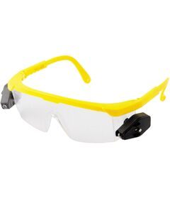 Очки захисні MASTERTOOL КОМФОРТ з LED-підсвіткою, прозорі, фото  | SNABZHENIE.com.ua