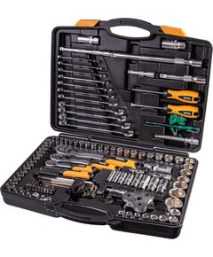 Набір ключів і насадок MASTERTOOL PROFI 121 шт, трещотка 72Т, кейс, фото  | SNABZHENIE.com.ua