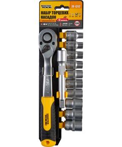 Набір насадок MASTERTOOL CRV 1/2, 12 шт, подовжувач 125 мм, трещотка 72Т, фото  | SNABZHENIE.com.ua