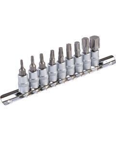 Набір насадок MASTERTOOL CRV 1/4 TORX 9 шт (Т10-60) 78-1400, фото  | SNABZHENIE.com.ua