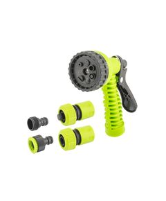Набор для полива MASTERTOOL DEW LINE 4 шт (пистолет 7 режимов/адаптер &frac12;" ВР-&frac34;" ВР/коннектор &frac34;"/коннектор &frac34;" STOP) 92-9341, фото  | SNABZHENIE.com.ua