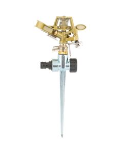 Ороситель для полива импульсный MASTERTOOL &frac12;" металлический 3 режима 16 м на ножке 5.7-14.8 л/мин 92-9330, фото  | SNABZHENIE.com.ua