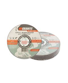 Диск абразивний відрізний для алюмінію GRANITE 125x1.6x22.2 мм, 10 шт, фото  | SNABZHENIE.com.ua