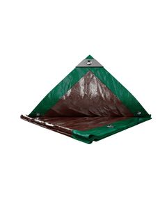 Тент MASTERTOOL ЗЕЛЕНИЙ/КОРОЧЕНЕВИЙ 6x8 м, двосторонній, 130 г/м&sup2;, 89-4608, фото  | SNABZHENIE.com.ua