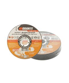 Диск абразивний відрізний для металу та нержавіючої сталі GRANITE PROFI +30 125х2.0х22.2 мм 10 шт 8-06-124PC, фото  | SNABZHENIE.com.ua