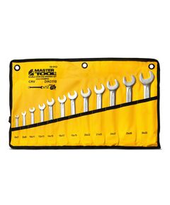 Ключи рожковые MASTERTOOL PROFI COLD STAMPED набор 12 шт (6х7-30х32 мм) CrV DIN3110 70-1112, фото  | SNABZHENIE.com.ua
