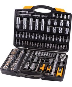 Набор инструментов MASTERTOOL PROFI &frac14;"&&frac12;" 111 шт 4-14 мм 10-32 мм CrV50BV30 противоударный кейс 78-5111, фото  | SNABZHENIE.com.ua