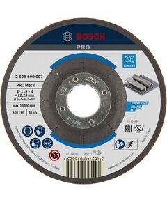 Армований шліфувальний диск PRO Metal, 115 x 4 x 22,23 мм Bosch, фото  | SNABZHENIE.com.ua