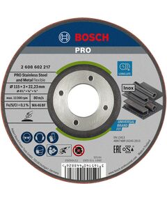 Шліфувальний диск PRO Semi-Flexible, 115 x 3 x 22,23 мм Bosch, фото  | SNABZHENIE.com.ua
