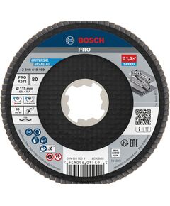 Пелюстковий шліфувальний диск PRO X571, 115 мм, G80, X-Lock Bosch, фото  | SNABZHENIE.com.ua