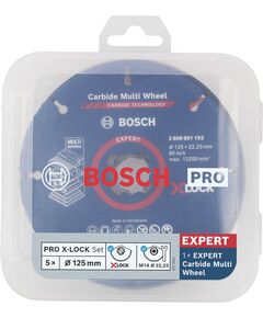 PRO Cutting and Grinding Set, 125 x 1 x 22,23 мм, X-Lock, 5 шт. Bosch, фото  | SNABZHENIE.com.ua