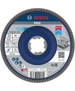 Пелюстковий шліфувальний диск PRO X571, 125 мм, G40, X-Lock Bosch, фото  | SNABZHENIE.com.ua