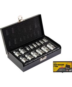Набір торцевих насадок MASTERTOOL CRV E-TORX, 14 шт., фото  | SNABZHENIE.com.ua