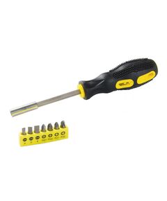 Отвертка магнитная MASTERTOOL 250 мм 7-в-1 PH1-2/SL4-5-6/PZ1-2 25 мм 40-0142, фото  | SNABZHENIE.com.ua