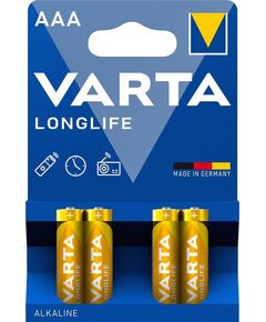 Батарейка Varta Longlife лужна AAA блістер, 4 шт, фото  | SNABZHENIE.com.ua