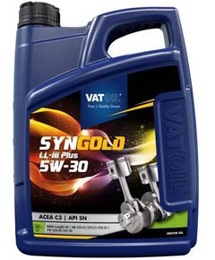 Олива моторна VATOIL SynGold LL-III Plus 5W-30 5л (10-5 LONGL III) (50642), фото  | SNABZHENIE.com.ua
