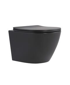 Унитаз подвесной Qtap Robin Ultra Quiet 520&times;365&times;340&nbsp;мм, Anthracite, с сиденьем Slim Duroplast / Soft-close / Quick Release QTROB26AN48995, фото  | SNABZHENIE.com.ua