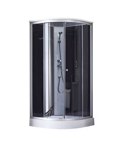 Душевой бокс Lidz Tani SB100x1000.SAT.LOW.GR, стекло тонированное 4 мм, фото  | SNABZHENIE.com.ua