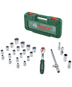 Набір торцевих головок Bosch 1/2" з тріскачкою 265мм, сталь CrV 26шт 0.574кг, фото  | SNABZHENIE.com.ua