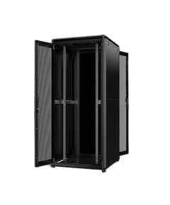 Шафа MIRSAN 19", 46U, GTN, перфоровані двері, 800x1000 мм, максимально 1000 кг, чорна, фото  | SNABZHENIE.com.ua