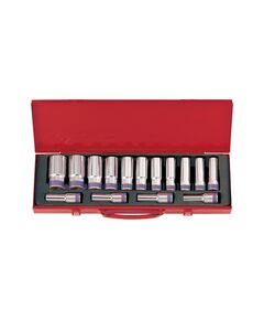 Набір головок 1/2" 15 од. 12-ти грані, довгі (10-32mm), фото  | SNABZHENIE.com.ua