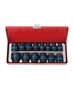 Набір ударних головок 1/2" 14 шт., 6-гранні, 10-27 мм, фото  | SNABZHENIE.com.ua