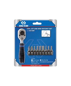 Набір біт з трещоткою 1/4 TORX, HEX, PH, 10 шт. 1001MR, фото  | SNABZHENIE.com.ua