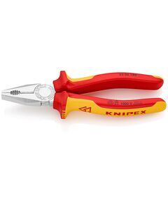 Плоскогубцы комбинированные VDE KNIPEX 03 06 180, фото  | SNABZHENIE.com.ua