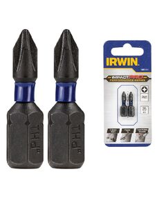 Біта IRWIN IMPACT PRO 1/4 PZ2 25мм, 2 шт., фото  | SNABZHENIE.com.ua