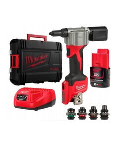 Аккумуляторный заклепочник MILWAUKEE M12 BPRT-201X &Oslash; 2,4-4,8 мм, фото  | SNABZHENIE.com.ua