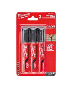 Маркер INKZALL чорний L косий кінець, 3 шт. MILWAUKEE 4932471554, фото  | SNABZHENIE.com.ua