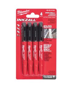 Набір маркерів INKZALL Ultra Fine Point, 4 шт, MILWAUKEE 48223154, фото  | SNABZHENIE.com.ua
