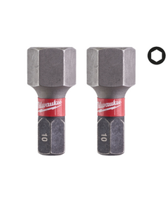 Насадка Milwaukee SHOCKWAVE Hex 10 мм (2 шт) для ударного дриля, фото  | SNABZHENIE.com.ua