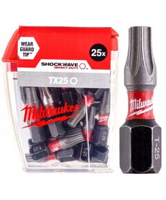 Насадка Milwaukee SHOCKWAVE TX25, 25мм, 25 шт - якісне з'єднання, фото  | SNABZHENIE.com.ua