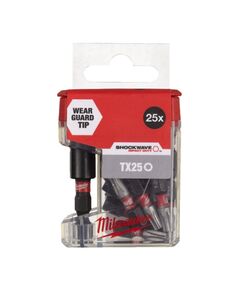 Насадка Milwaukee SHOCKWAVE TX25 25мм (25 шт) + магнітний тримач біт, фото  | SNABZHENIE.com.ua